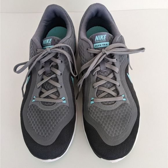 Nike Flex Trainer 6 Gray and Turquoise Running Shoes Women's 8 - Picture 7 of 9